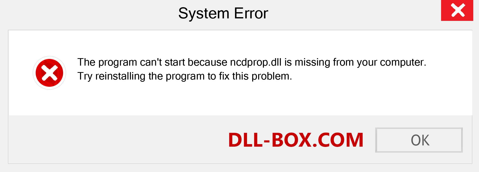  ncdprop.dll file is missing?. Download for Windows 7, 8, 10 - Fix  ncdprop dll Missing Error on Windows, photos, images