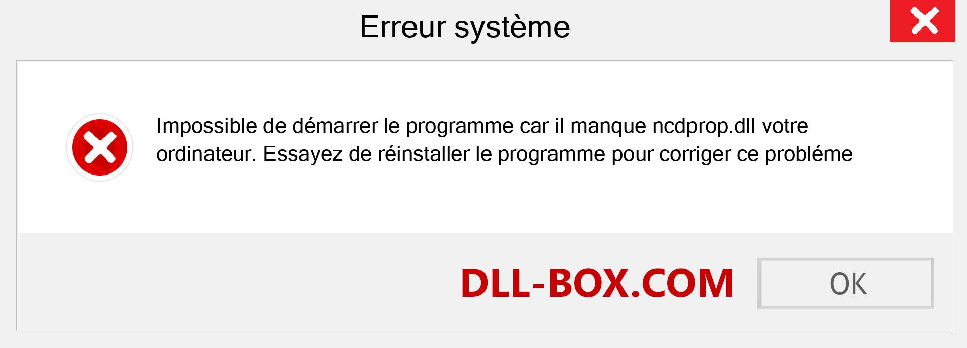 Le fichier ncdprop.dll est manquant ?. Télécharger pour Windows 7, 8, 10 - Correction de l'erreur manquante ncdprop dll sur Windows, photos, images